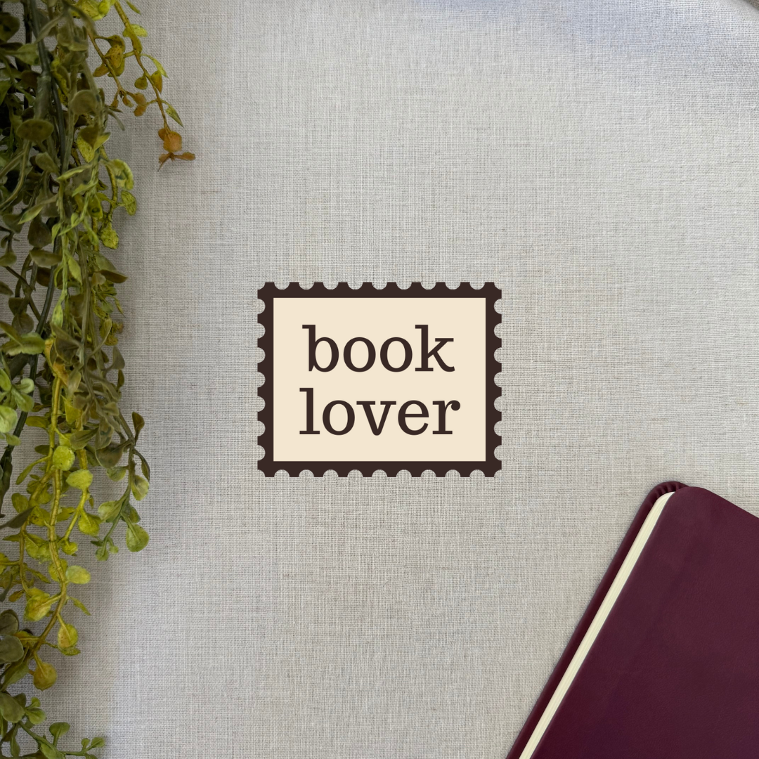 Book Lover, Stamp - Sticker