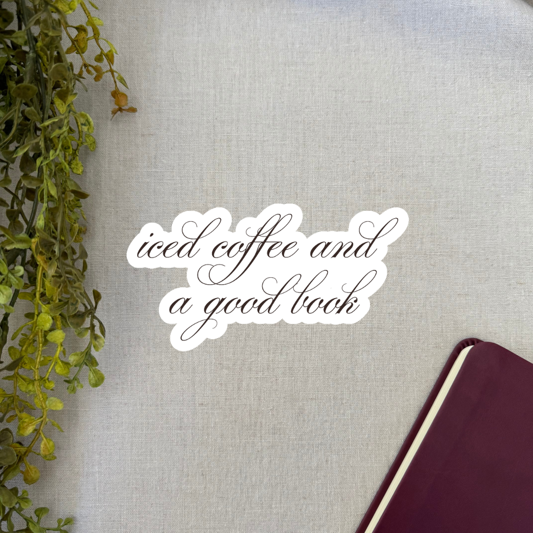 Iced Coffee and a Good Book - Sticker