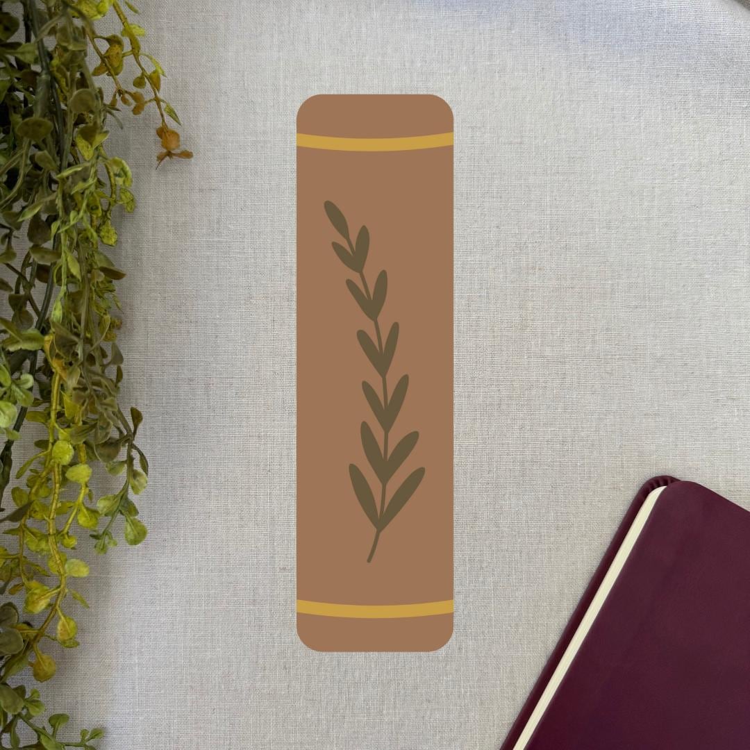 Brown Book Spine - Bookmark