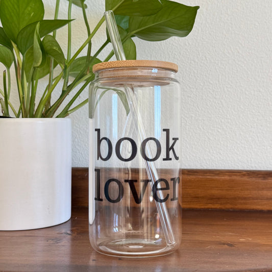 Book Lover - Glass Tumbler