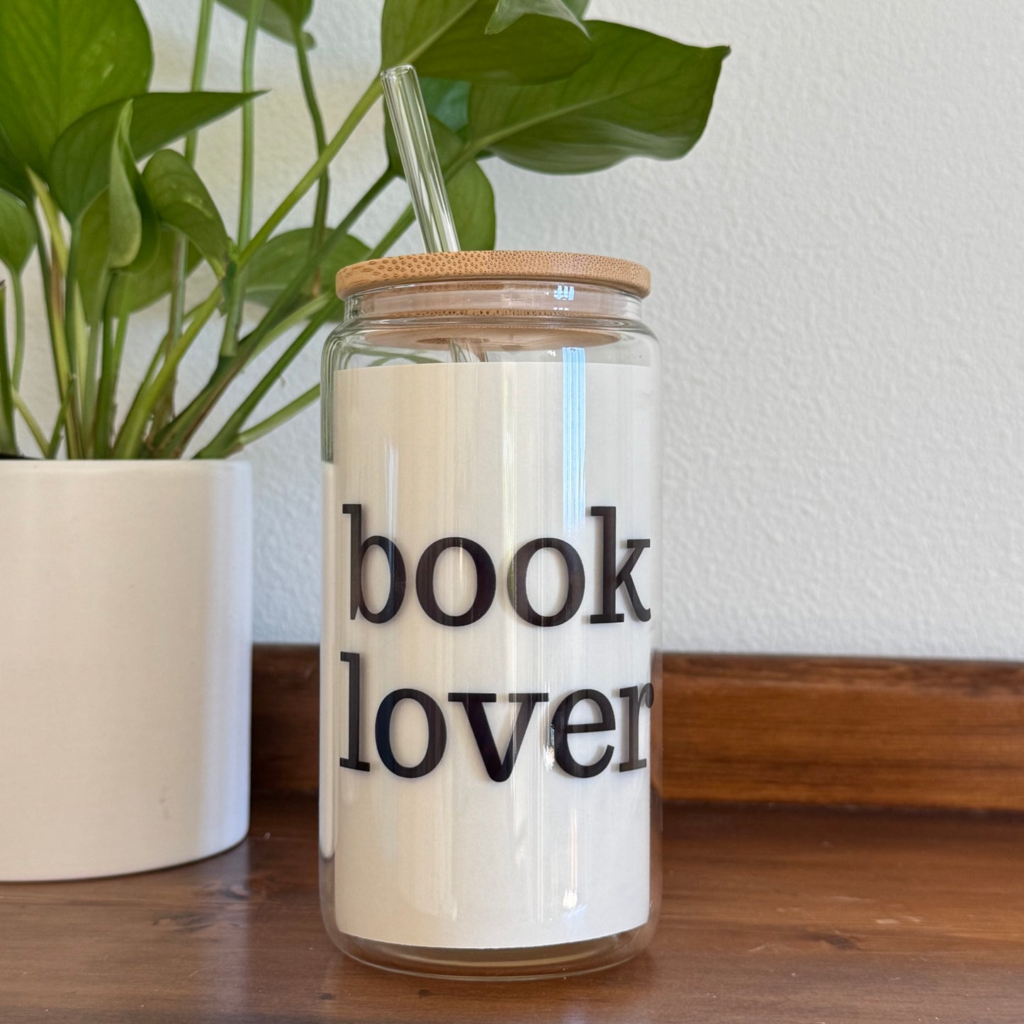 Book Lover - Glass Tumbler