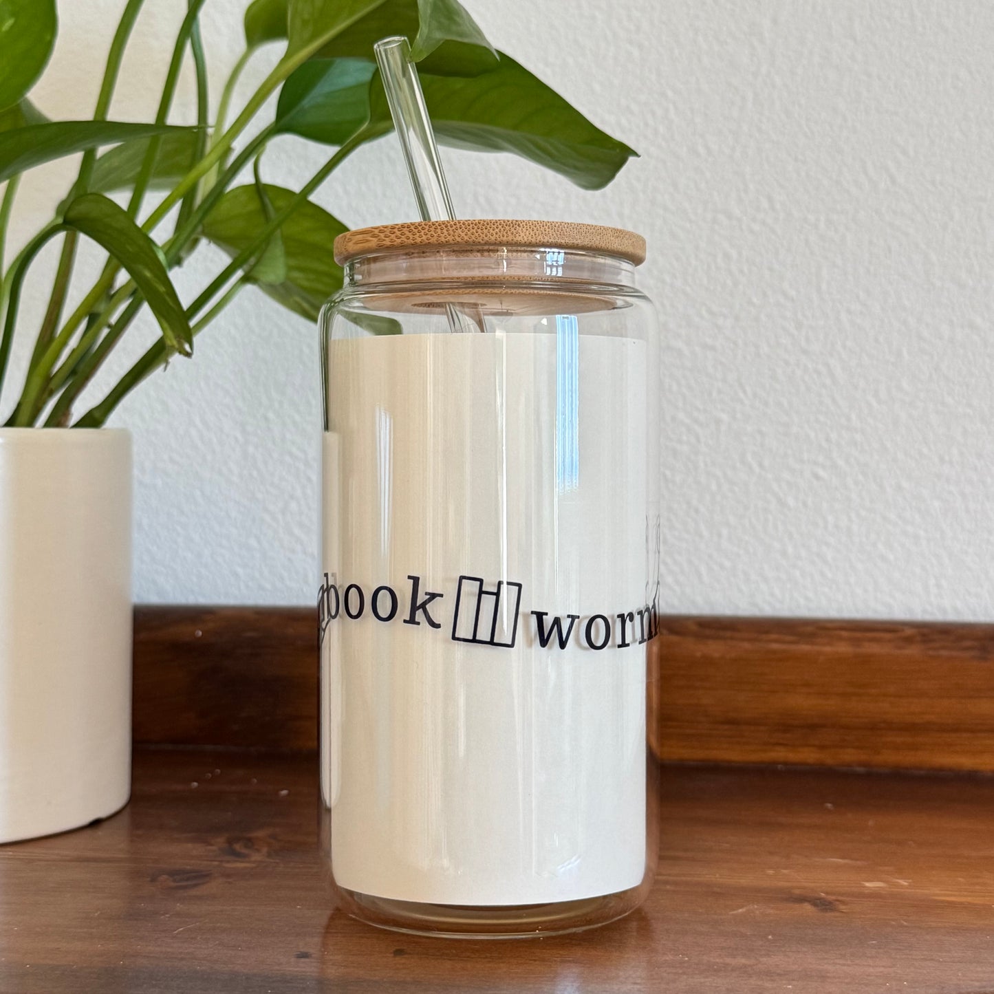 Book Worm - Glass Tumbler