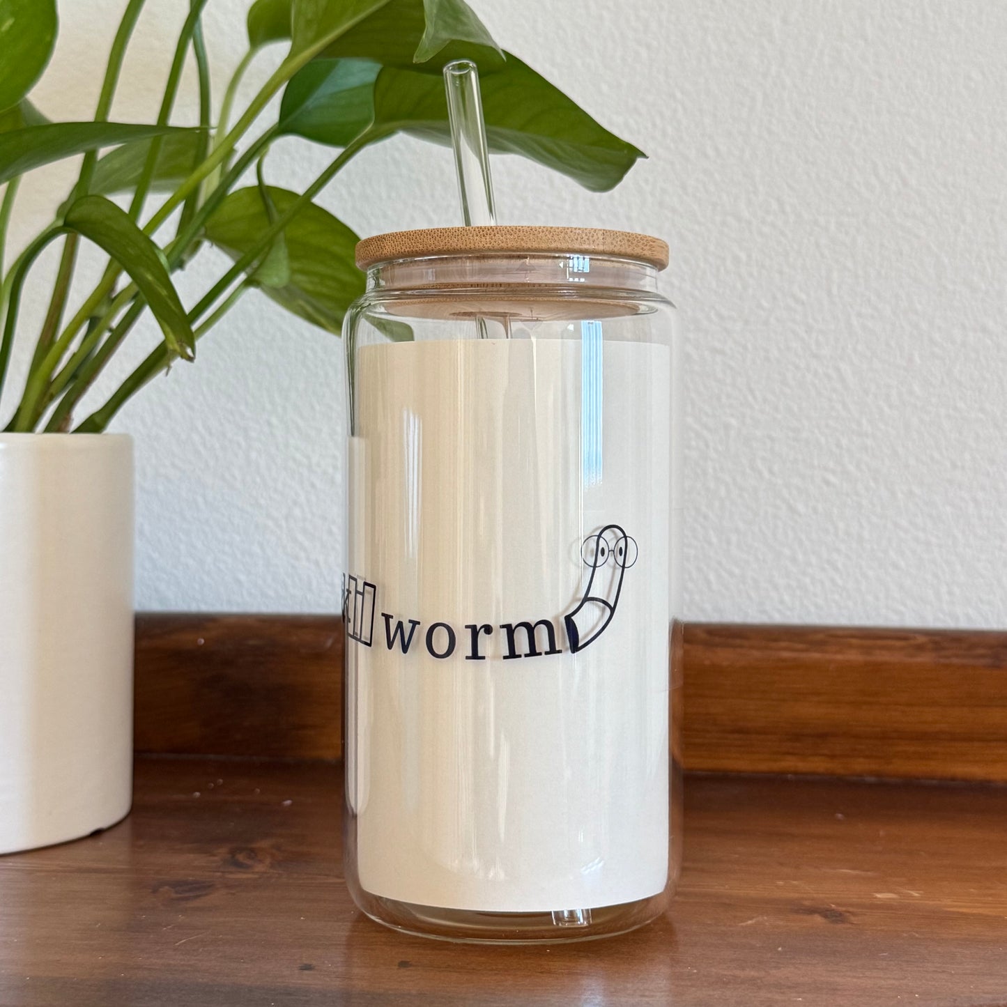 Book Worm - Glass Tumbler