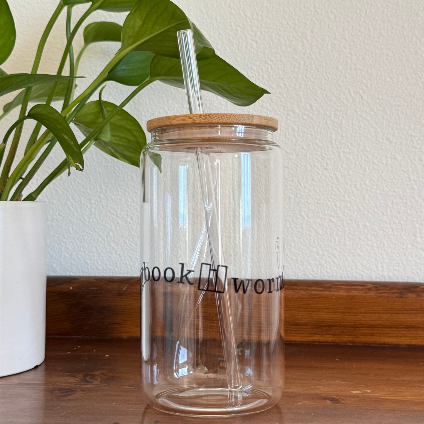 Book Worm - Glass Tumbler