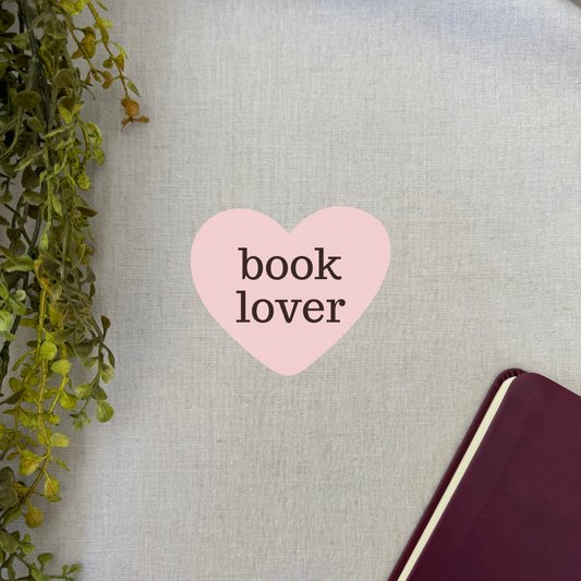 Book Lover, Heart - Sticker