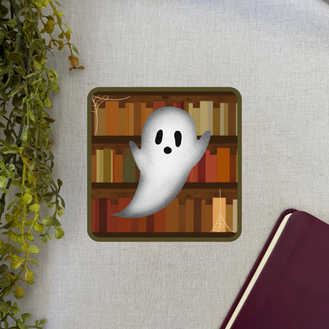 Ghost Among Shelves - Sticker