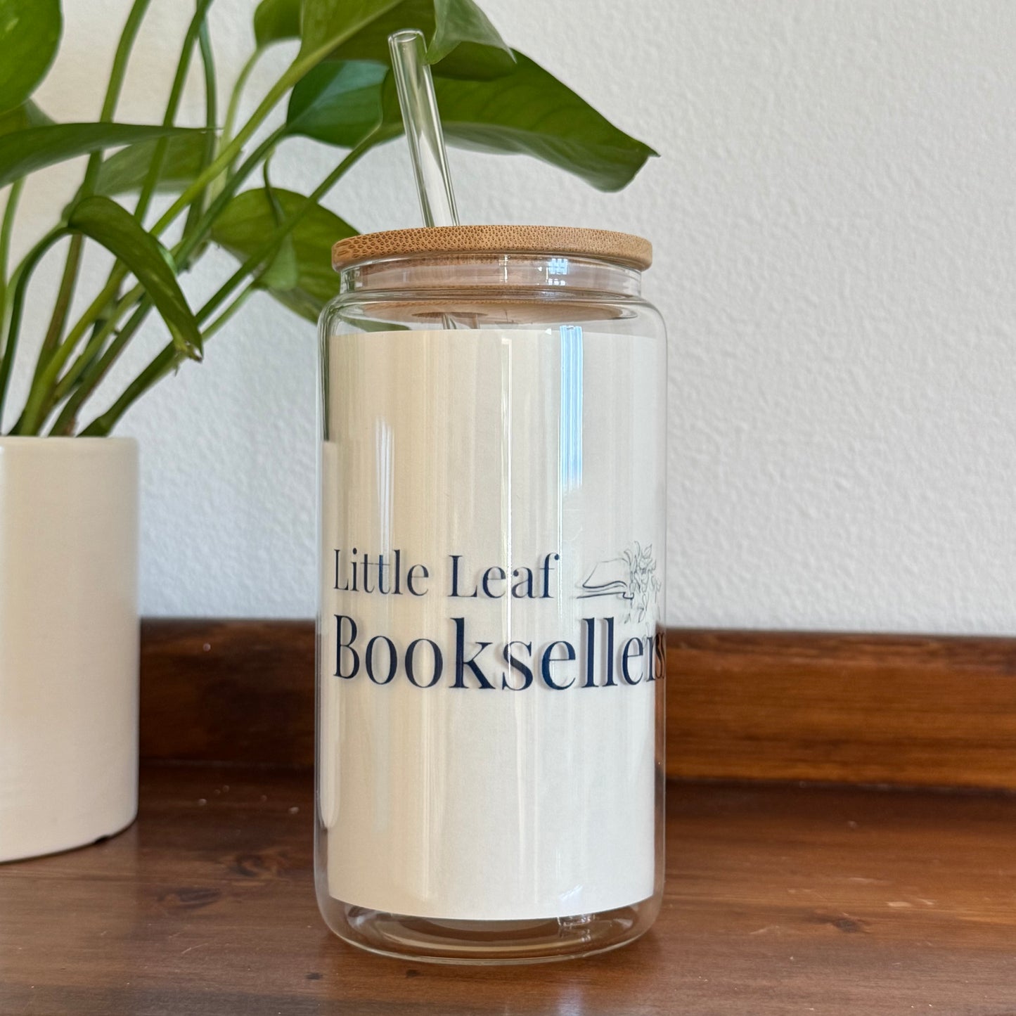 Little Leaf Booksellers - Glass Tumbler