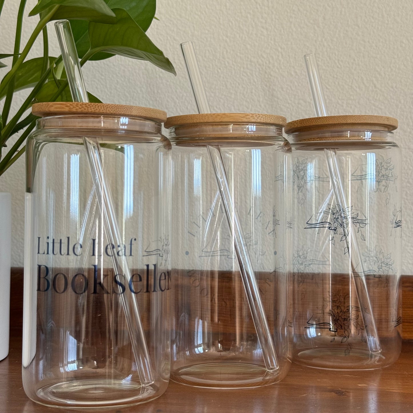 Little Leaf Booksellers - Glass Tumbler