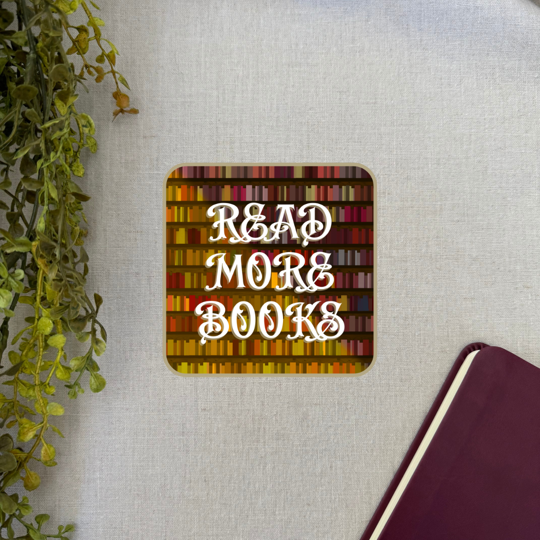 Read More Books - Shelf Background - Sticker